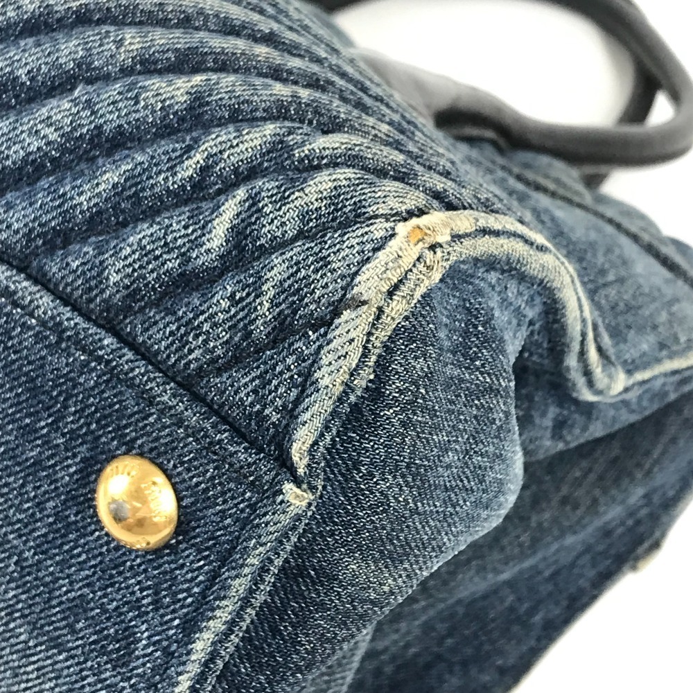 Miu Miu denim biker blue bag handbag tote - Picture 9 of 9